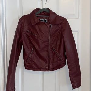 Juniors medium faux leather jacket